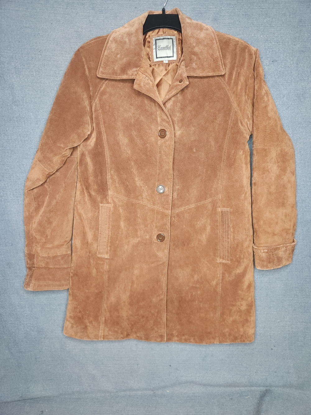 Excelled Athletic Brown Suede Trench Coat